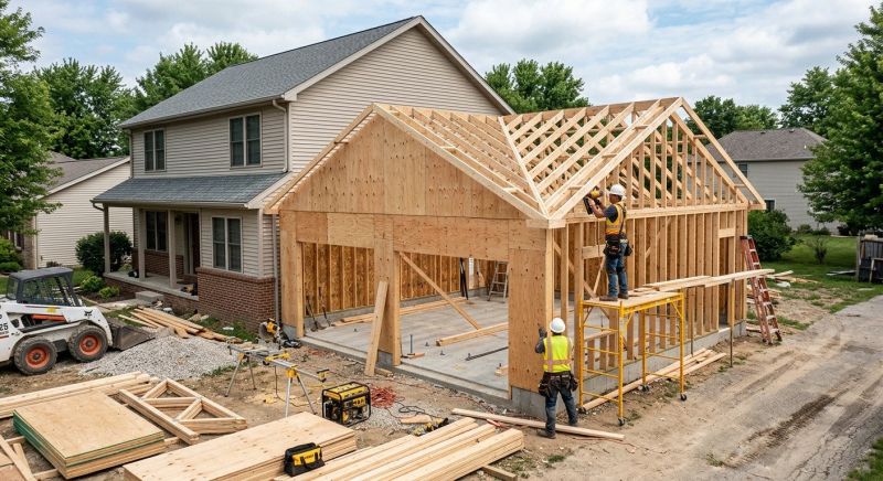 Attached Garage Construction in Conroe, TX