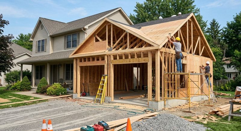 Attached Garage Construction in Katy, TX