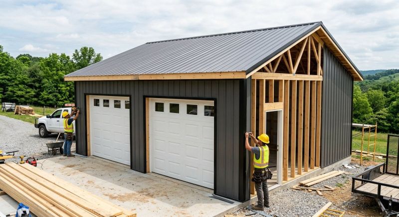 Detached Garage Construction in Cypress, TX