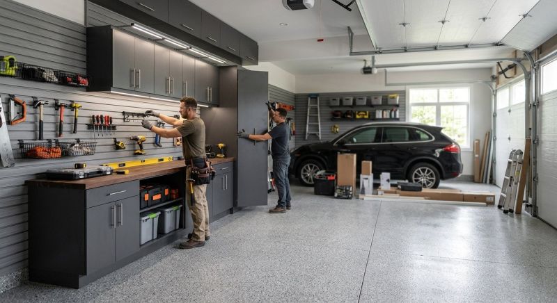 Four Car Garage Installation in Conroe, TX