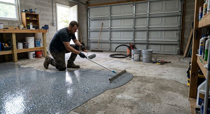 Garage Floor Staining in Winston Salem, NC