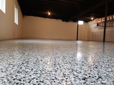 Speckled Garage Floor Painting in Frederick, MD