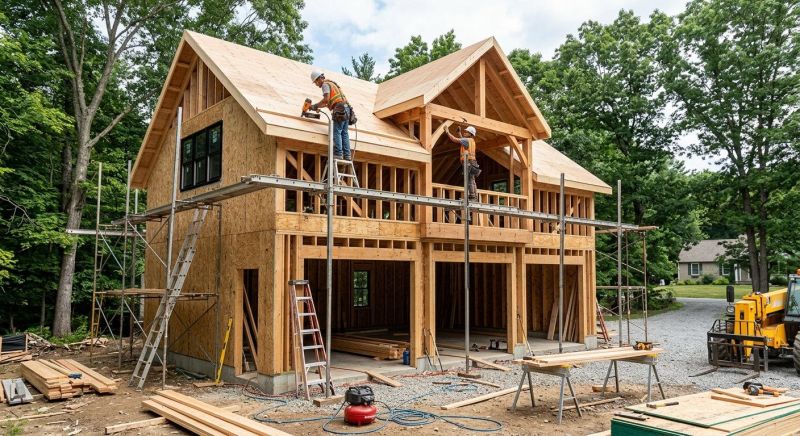 Two Story Garage Construction in Naples, FL